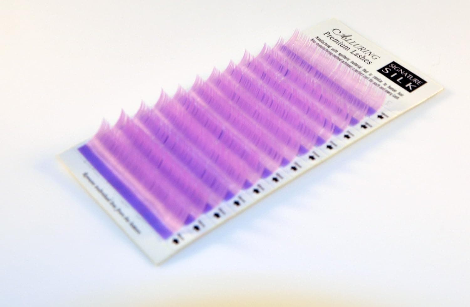 Alluring Mixed Size Color Lashes for Eyelash Extenions (C Curl - Mix 0.20mm thickness (10mm to 14mm), Lilac (light purple))