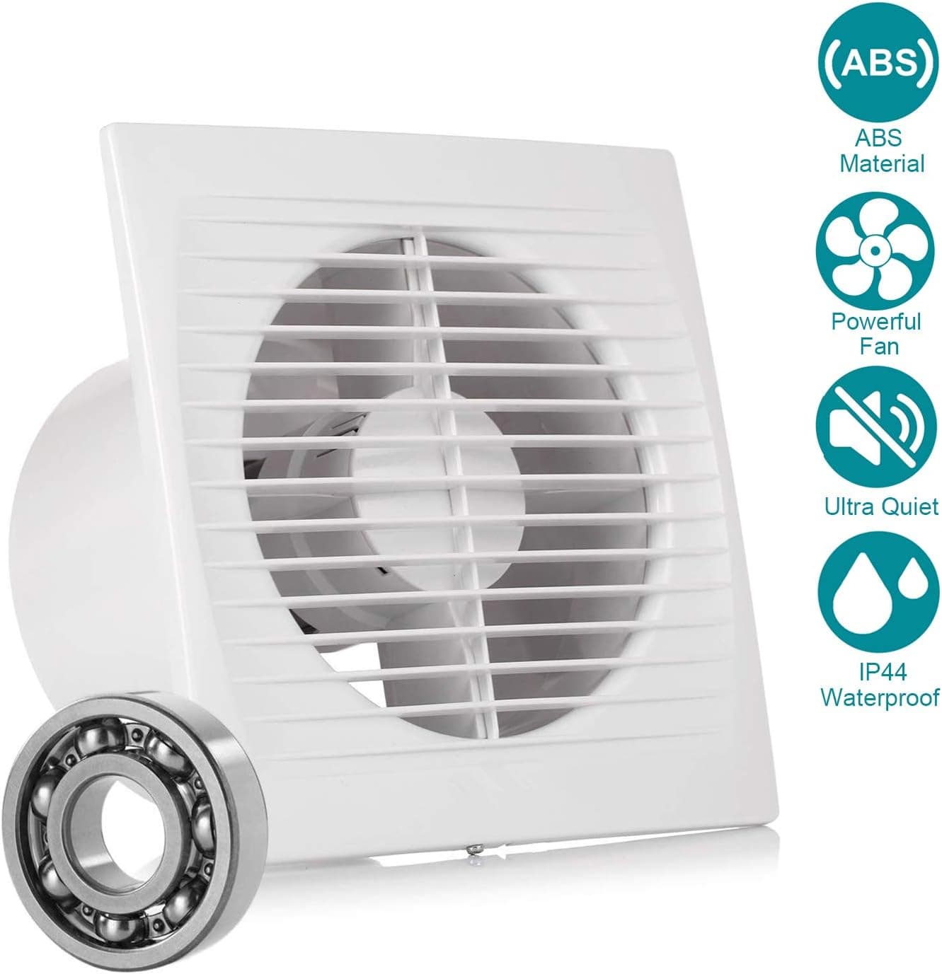 6'' Exhaust Ventilation Fan, HG POWER 2350RPM Silence and Quality Exhaust Extrator Fan Exhaust Duct Fan for Home or Office (C461)
