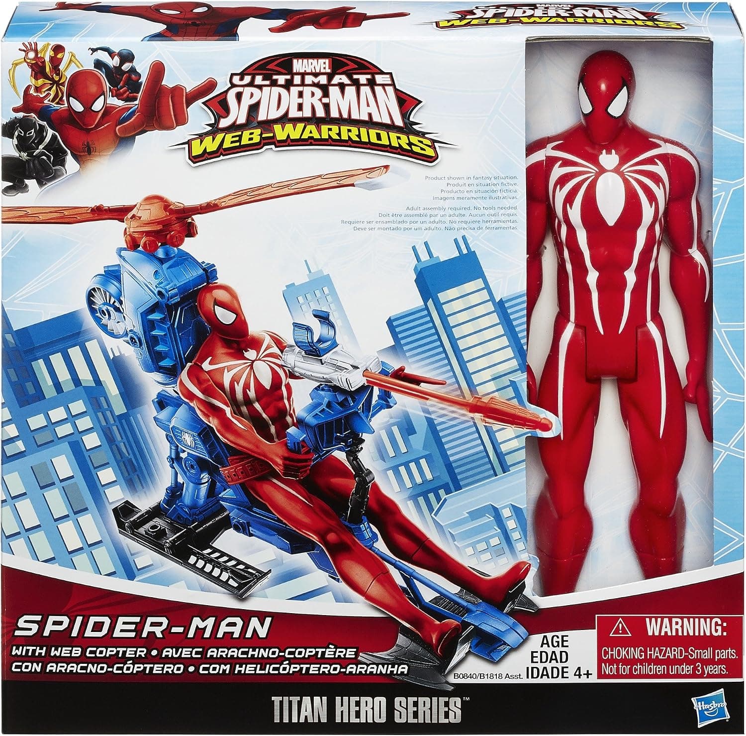 Marvel Ultimate Spider-Man Web Warriors Titan Hero Series 12-Inch Spider-Man with Web Copter