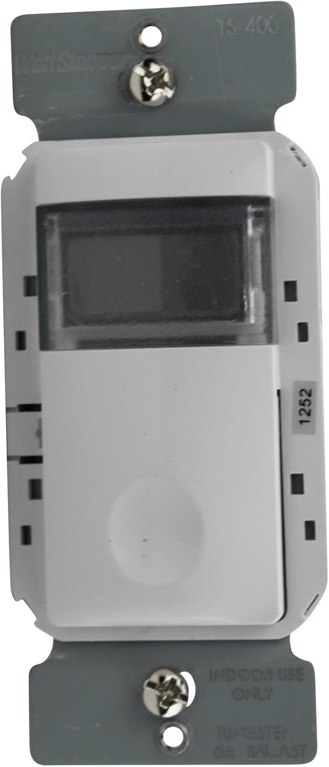 Wattstopper TS-400-W Time Switch Programmable, 800W, LCD, White