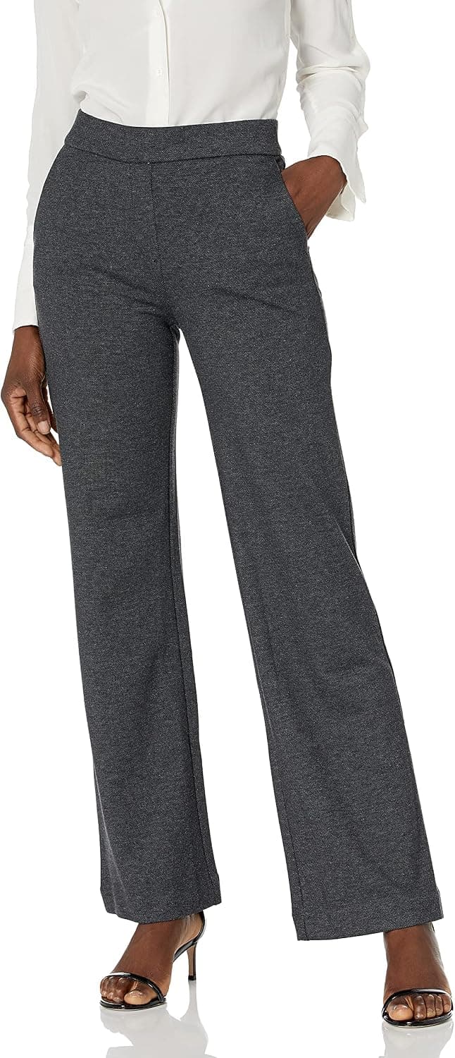 Amazon Brand - Lark & Ro Women's Wide Leg Ponte Pant
