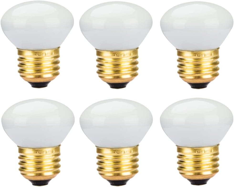 haraqi 6 Pack 40R14 Reflector Short Neck Incandescent Light Bulb, R14 40 Watt 120V Dimmable E26 Standard Medium Base Frosted Mini-Reflector Light Bulb