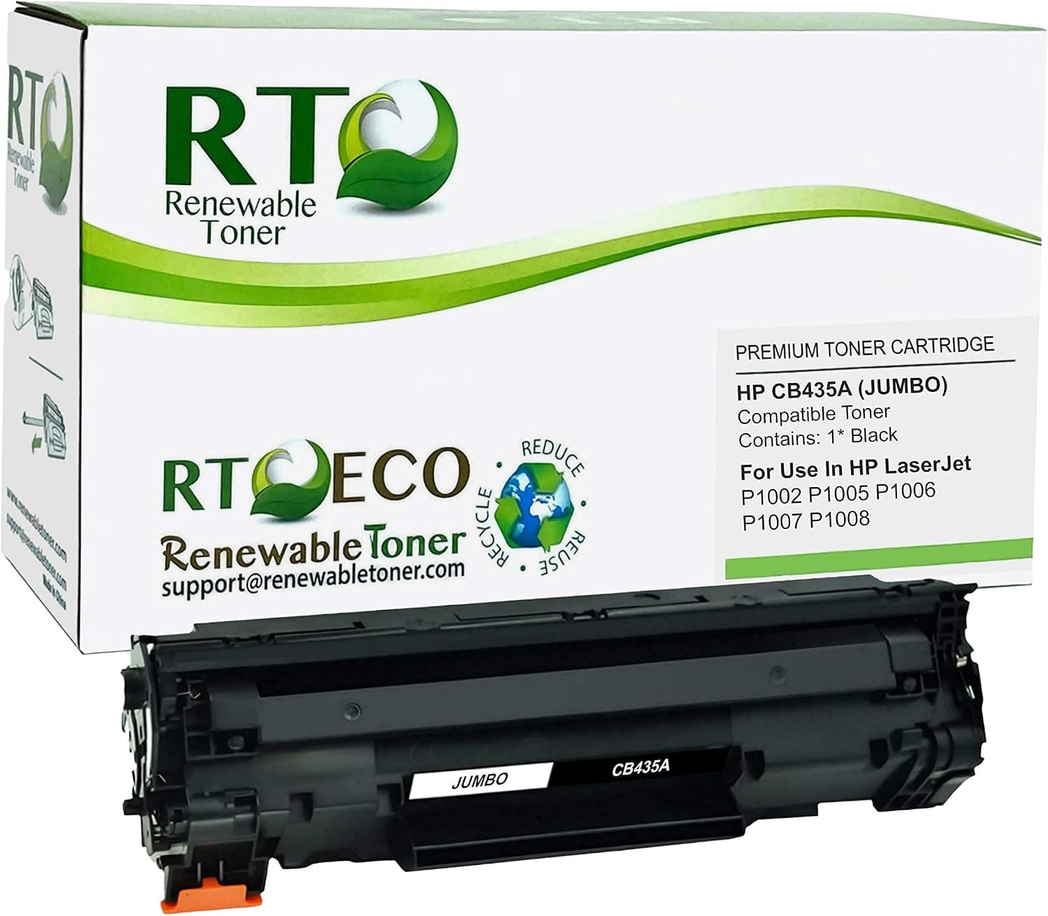 Renewable Toner Compatible Jumbo Toner Cartridge Replacement for HP 35A CB435A Laserjet P1002 P1003 P1004 P1005 P1006 P1009