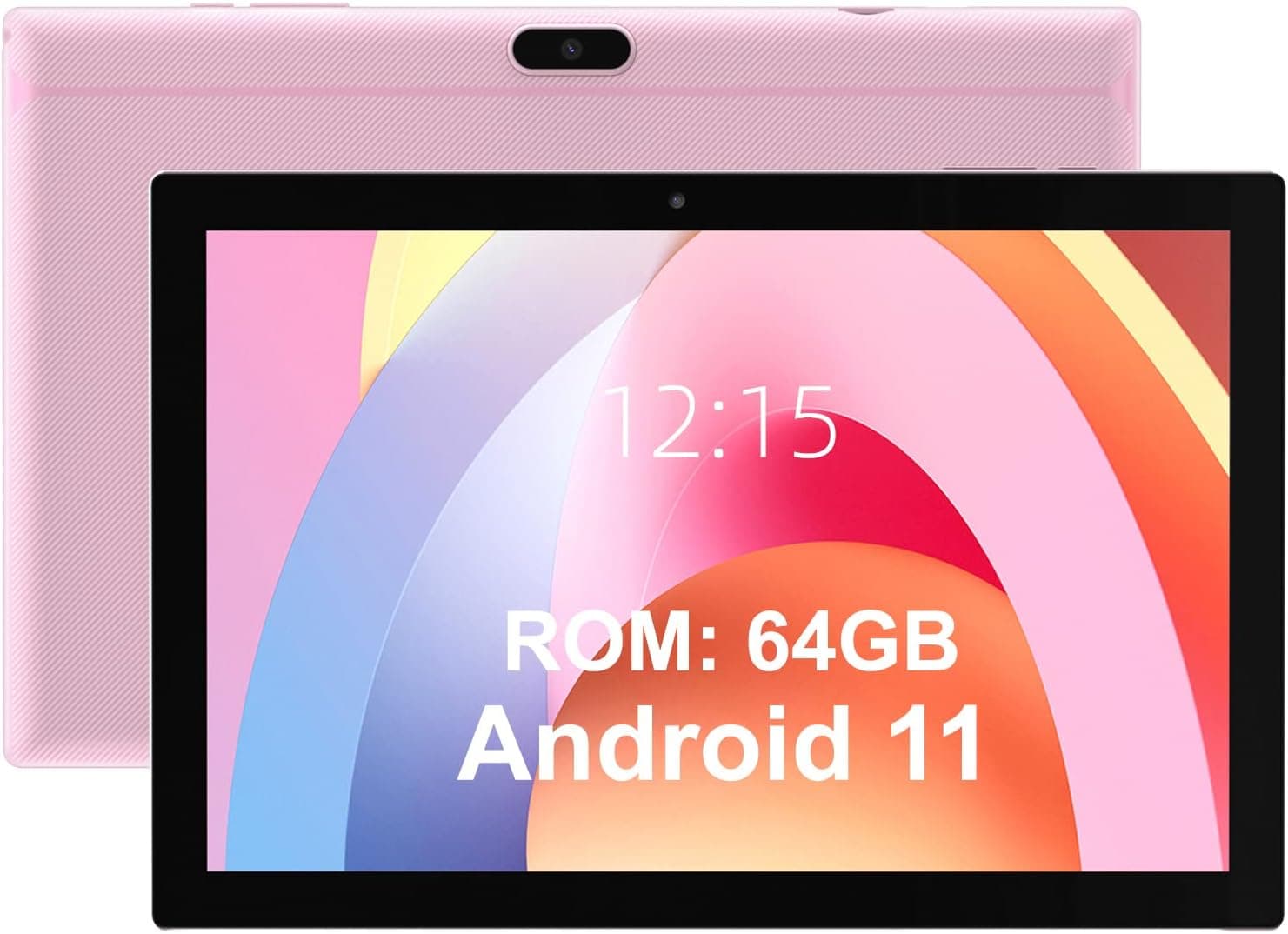 10 Inch Tablet, 64GB Storage Tablets, Android 11 Tab, 512GB Expand, 8MP Camera, Quad-Core Processor 2GB RAM WiFi 6000MAH Battery 10.1'' IPS HD Touch Screen Google Tableta, Pink.