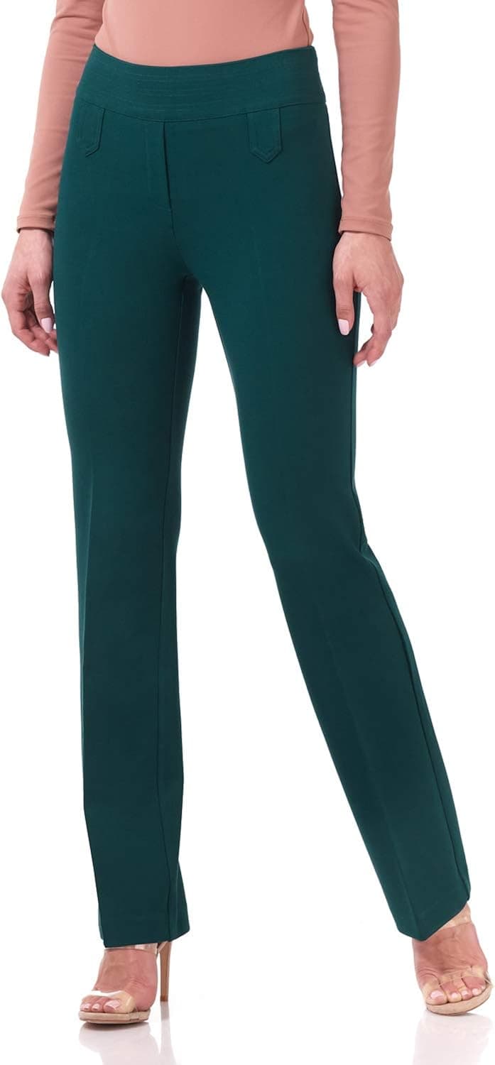 Rekucci Women's Secret Figure Pull-On Knit Bootcut Pant w/Tummy Control