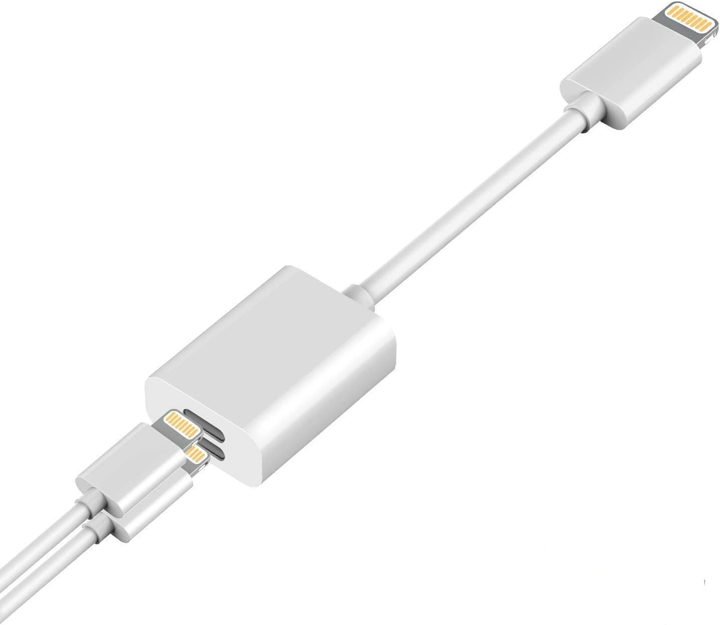 IPhone Adapter, Sundix iPhone Headphones Adapter Dual Lightning Adapter Audio & Charge iPhone Headphones Adapter Compatible iPhone 11/X/8/8 Plus/7/7 Plus/XR/XS/XS MAX