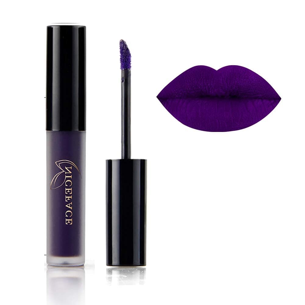 GL-Turelifes Halloween Matte Liquid Lipstick, Long Lasting, Non-stick Non-fading Lip Gloss Vivid Vampire lipsticks for Masquerade, Cosplay, Halloween Makeup (#31 Purple)