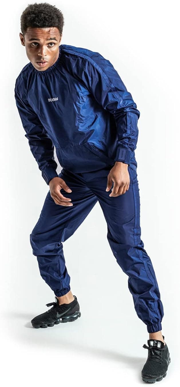 BOXRAW Hagler Professional Sauna Suit 1.0 Top & Bottoms Non Rip Weight Loss Sweat Suit Boxing MMA Training Gym