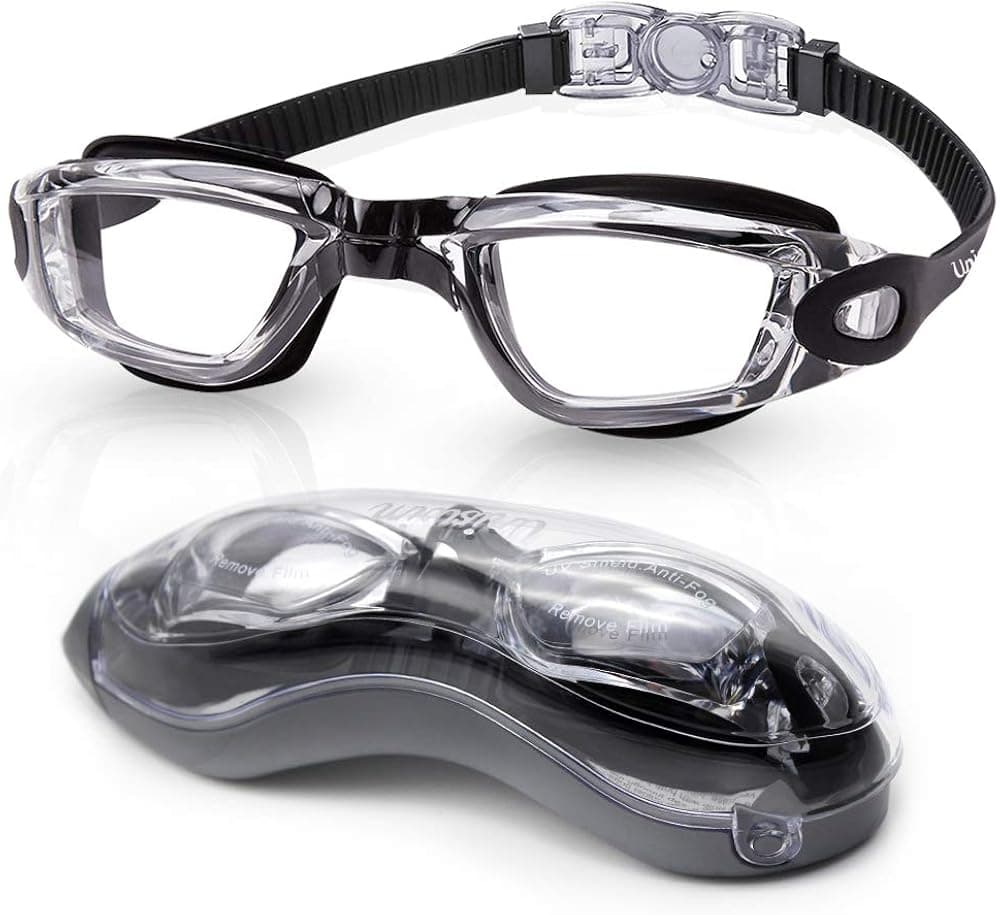 Uniswim Clear Anti Fog Swim Goggles Professional Goggles for Swimmng Glasses for Adult Men Women