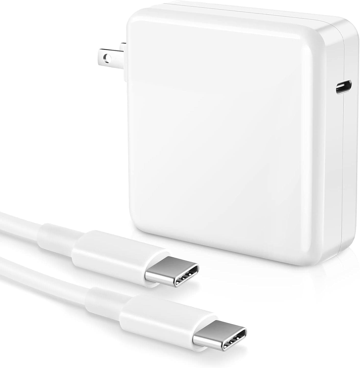 TboxKXG 107W Mac Book Pro Charger, USB C Charger For MacBook pro 13 14 15 16 inch, MacBook Air 13 inch, New iPad Pro, Laptop and all USB C Device Power Adapter, Included 5A 6.8ft USB C to C Data Cable