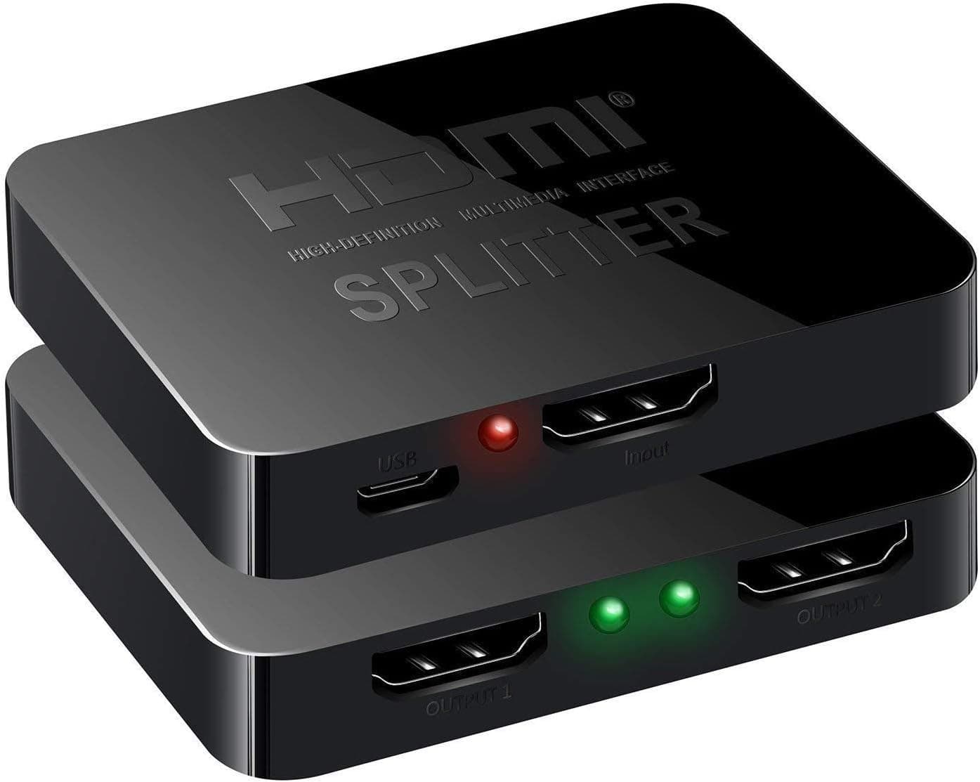 AZLink HDMI Splitter Duplicate/Mirror Only 1 Input 2 Output 4K HDMI Switch 1 to 2 Amplifier for Full HD