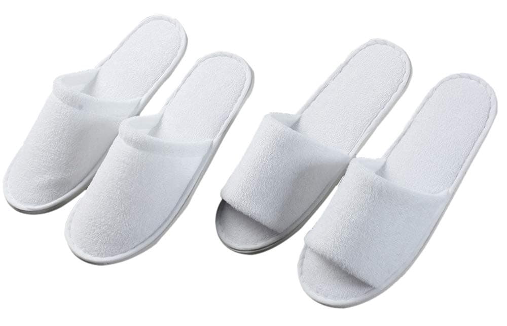 Suky&Woody 20 Pairs Featured Individually Packed Towel Cotton Terry Hotel Motel Homestay Airbnb Party Spa Slipper