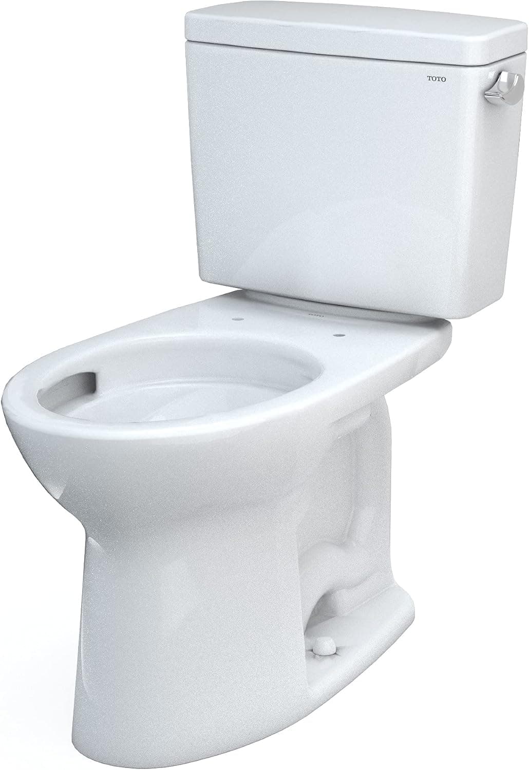 TOTO Drake Two-Piece Elongated 1.28 GPF Universal Height TORNADO FLUSH Toilet with CEFIONTECT and Right-Hand Trip Lever, 10 Inch Rough-In, Cotton White - CST776CEFRG.10#01
