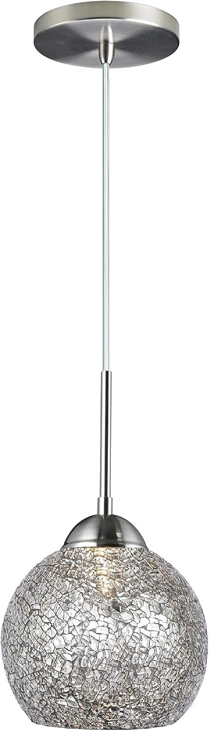 Woodbridge Lighting 13623STN-M00MIR 1-Light Mini Pendant, Satin Nickel