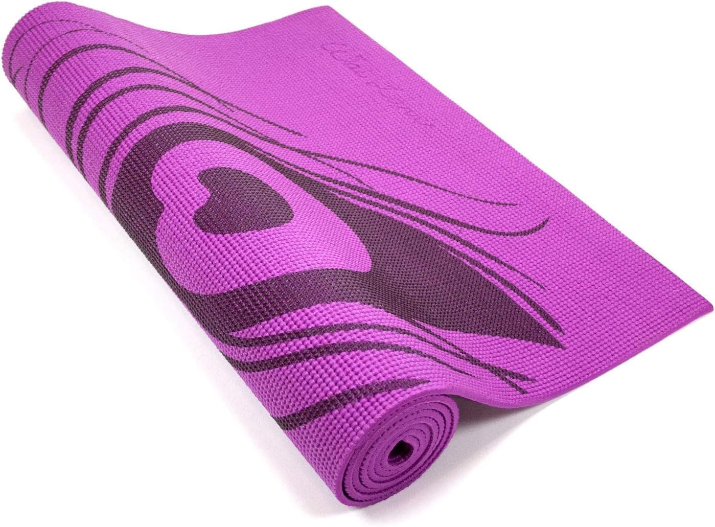Wai Lana Yoga and Pilates Mat (Peacock Feather, Purple)- 1/4 Inch Extra Thick Non-Slip Stylish, Latex-Free, Lightweight, Optimum Comfort