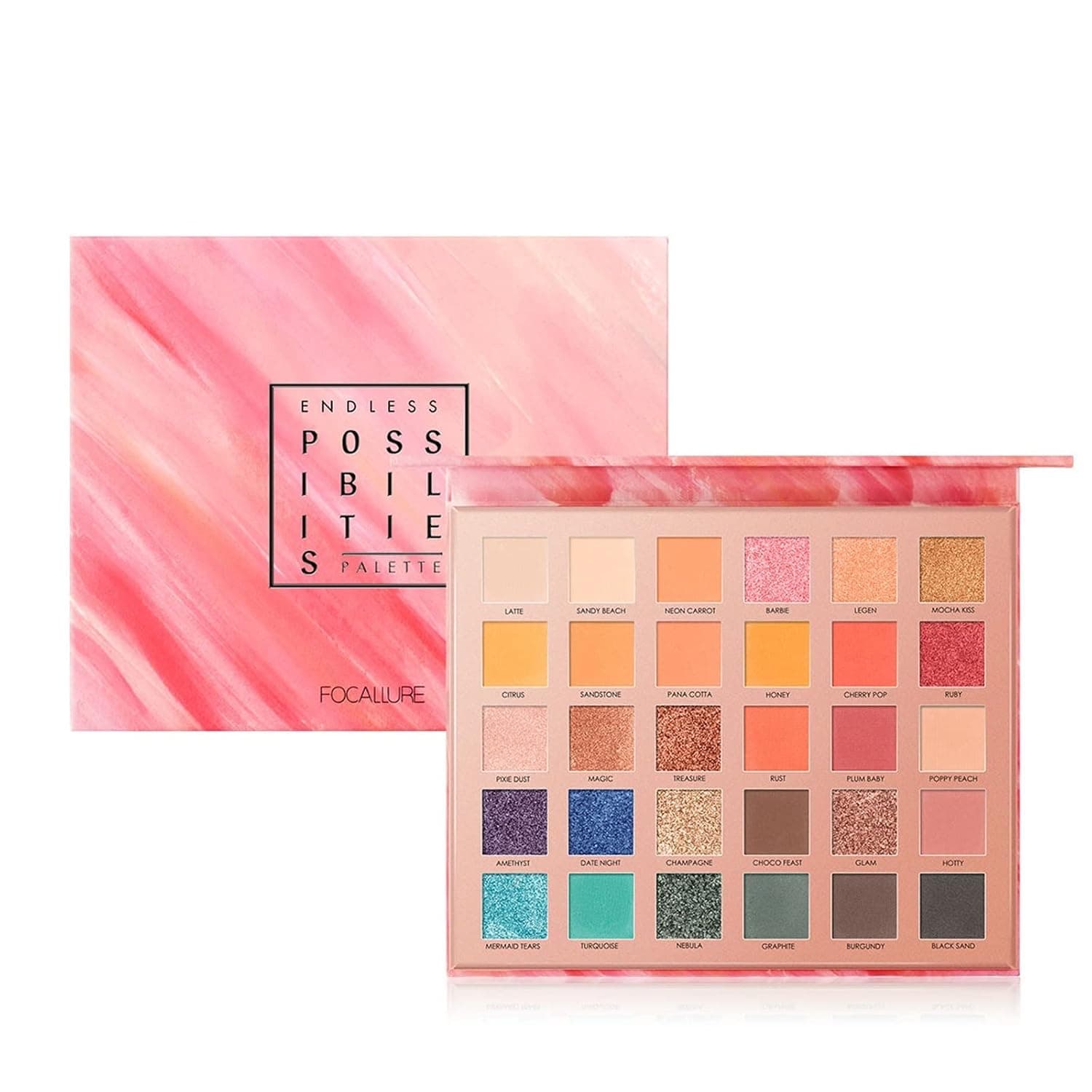 FOCALLURE 30 Colors Makeup Eye Shadow Palette,Highly Pigmented Matte Shimmer Eyeshadow,Long Lasting Make Up Eye Shadows Cosmetics Gift Kit
