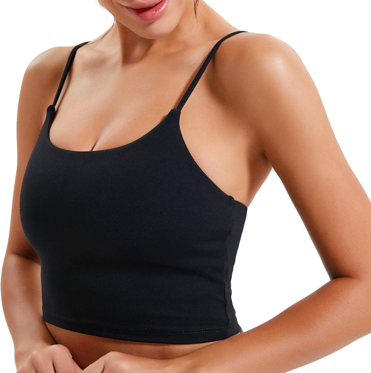 Women Yoga Tank Tops Padded Sports Bra Workout Fitness Running Crop Top