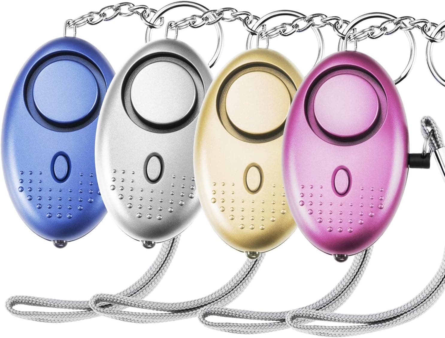 TOODOO 130db Safesound Personal Security Alarm Keychain, Safety Emergency Alarm with LED Safety and SOS Emergency Alarm Providing Powerful Safety and Property Assurance for Kids, Women (Multicolor B)