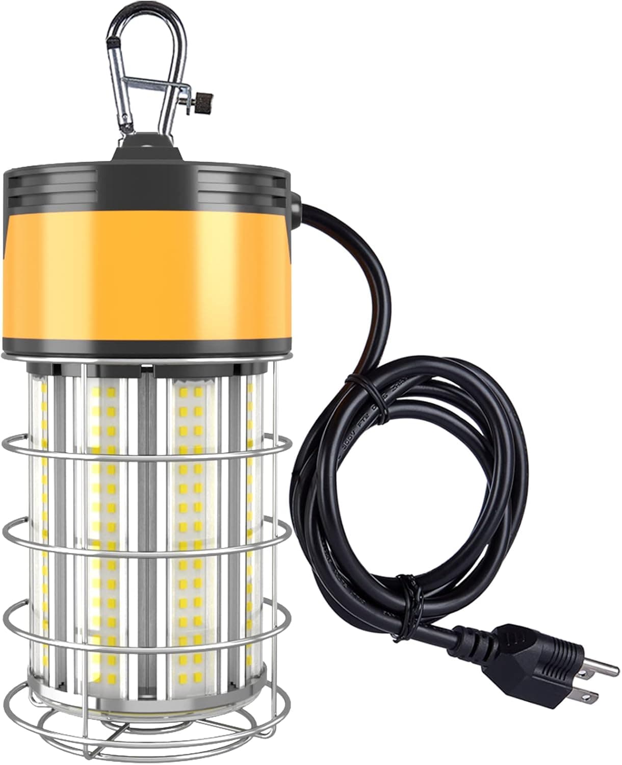 LED Temporary Work Light 100W 5000K 12,000lm, JC-LGL Outdoor Construction Lights Job Site Lighting 10ft Cord Dust Waterproof Hanging Lightin
