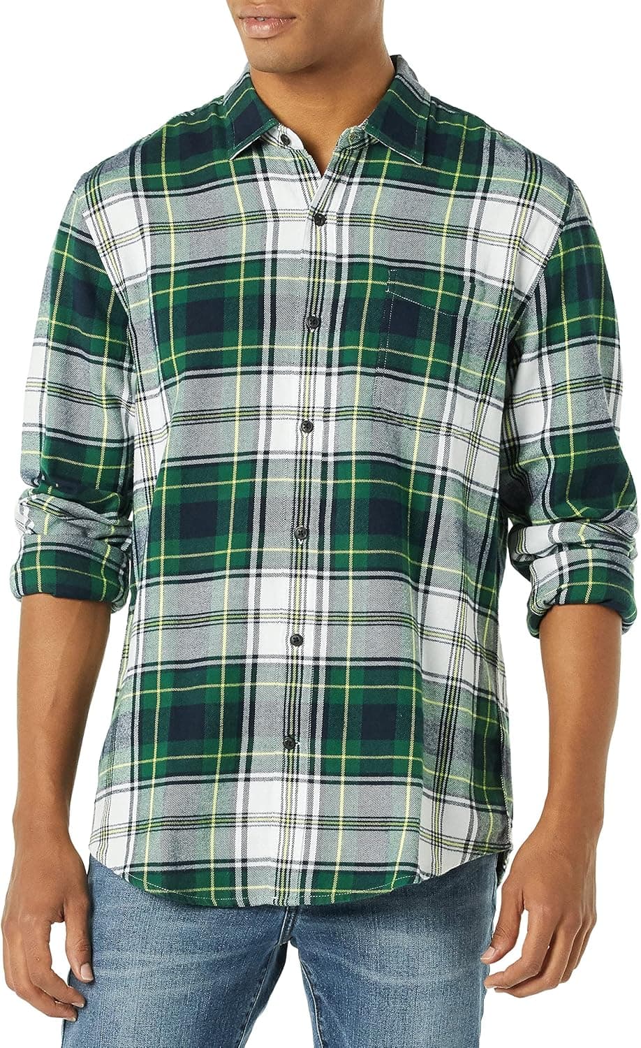Amazon Essentials Men's Long-Sleeve Flannel Shirt (Available in Big & Tall)