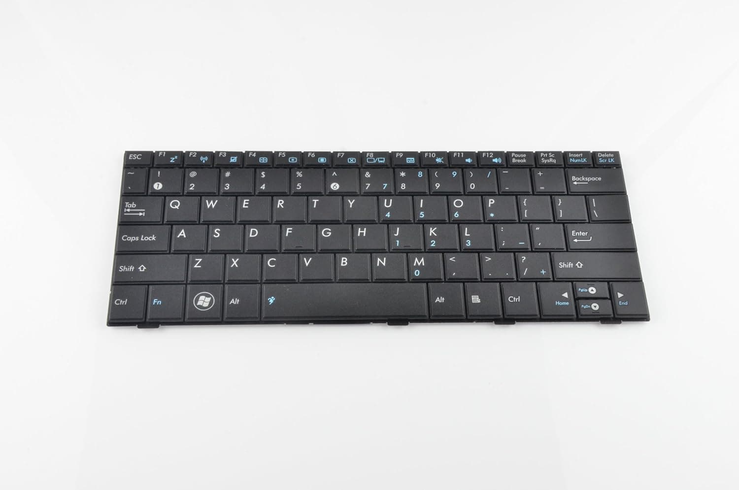 Eathtek Replacement Keyboard for ASUS EEE PC EPC 1005HA-B 1005HAB 1001HA 1008HA 1005HA series Black US Layout, Compatible part number 9J.N1Q82.301 NSK-UF301 0KNA-192US13