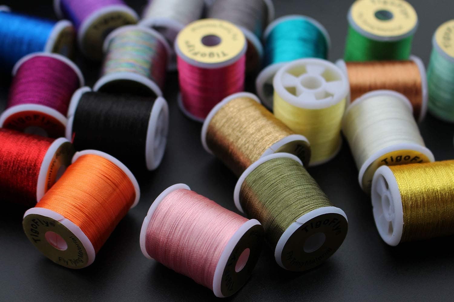 Tigofly 20 Assorted Colors Small Glitter Tinsel Thread 40 Yards Fishing Fly Tying Tinsel line Materials