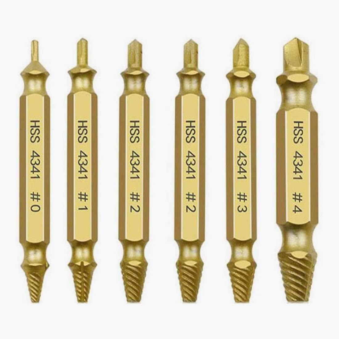 SVY Hardness Damaged Bolt Screw Extractor, Stripped Screw Remover, Made of High-Speed Steel 6542#, Broken Screw Bolts Extractors - 6 PCS