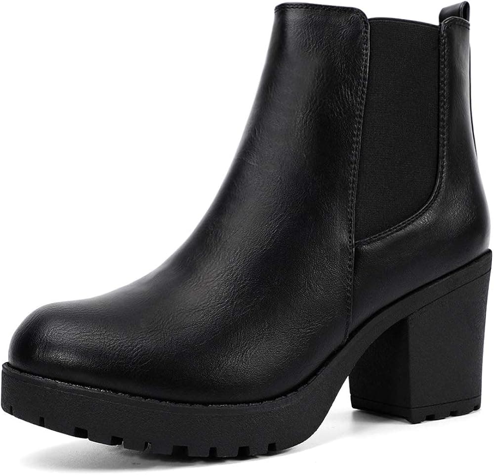 Moda Chics Women's Ankle Boots Slip On Platform Boots
