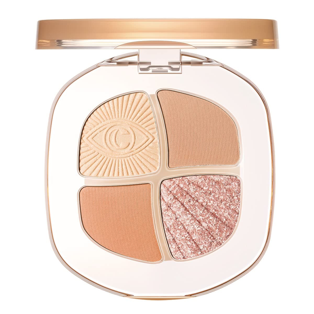 CARSLAN 4 Color Nude Eyeshadow Palette Makeup, Highly Pigmented Eye Shadow Palette with Blendable Matte, Glitter and Shimmer Finishes, 04 Honey Orange