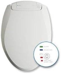 Brondell BR60-RW Breeza Warm Deodorizing Heated Toilet Seat Round, White