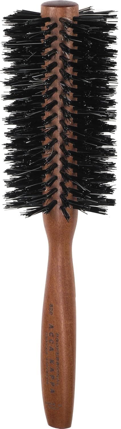 Acca Kappa Professional Pro Hair Brush, Round, Boar Bristle/Nylon, Medium