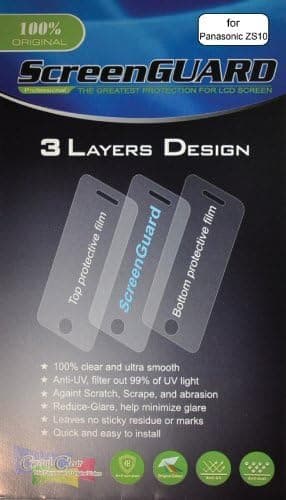 3x Panasonic Lumix DMC-ZS10 DMC-TZ20 DMC-TZ22 Digital Camera Premium Clear LCD Screen Protector Cover Guard Shield Flim Kit, No cutting, Perfect fit with Full Protection!