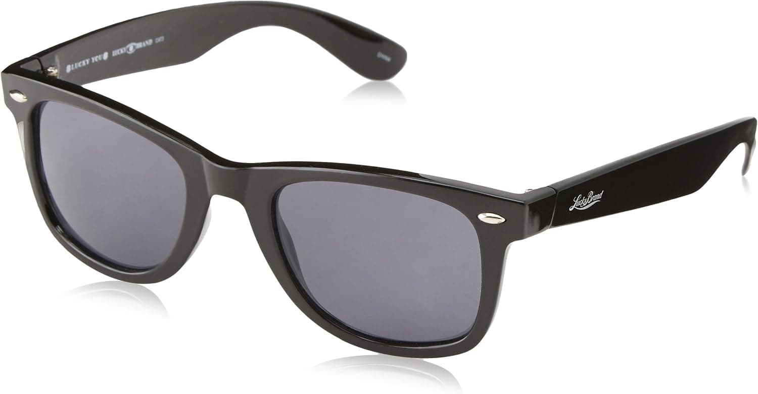 Lucky Duskbla52 Wayfarer Sunglasses, Black, 52 mm