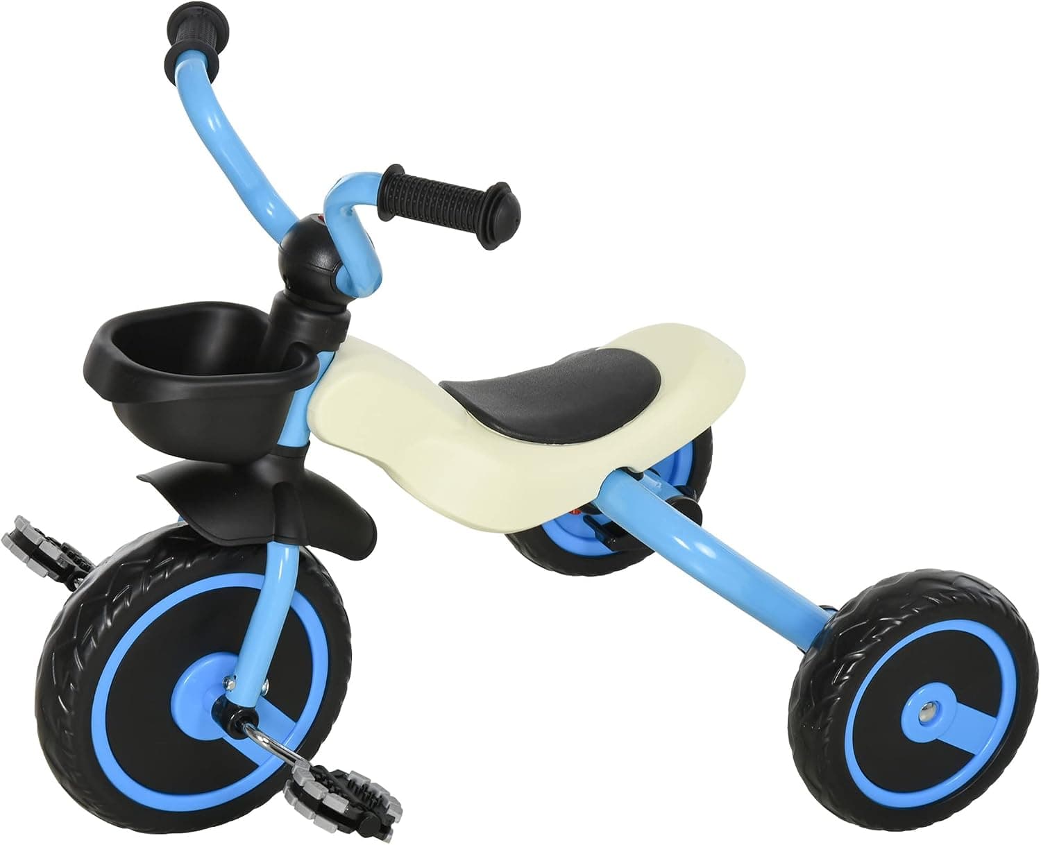 Qaba 3 Wheel Foldable Kids Tricycle Walking Toddler Bike for for 3-5 Year-Old Boys & Girls Blue