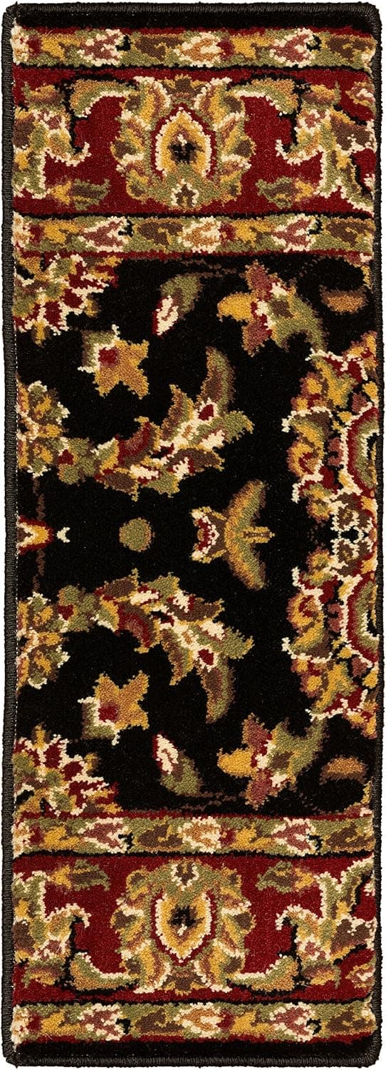 NaturalAreaRugs Sydney Carpet Stair Treads Rug (Set of 13), 9 x 29", Black