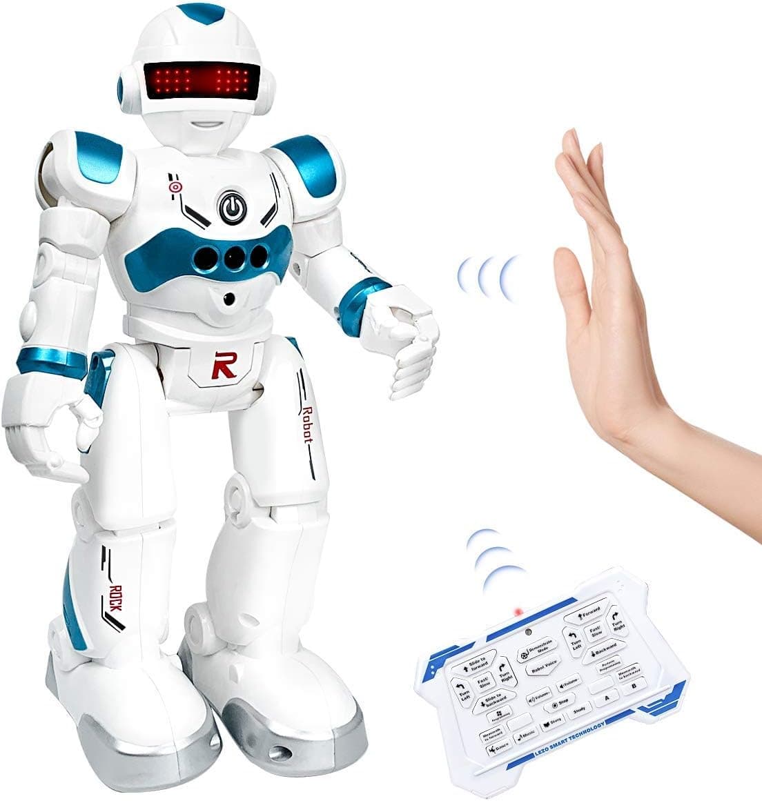 BLUELF RC Robot for Kids, Remote Control Robot Intelligent Programmable Gesture Sensing Robot Toys for 3-12 Year Old Boys Girls Birthday Gift