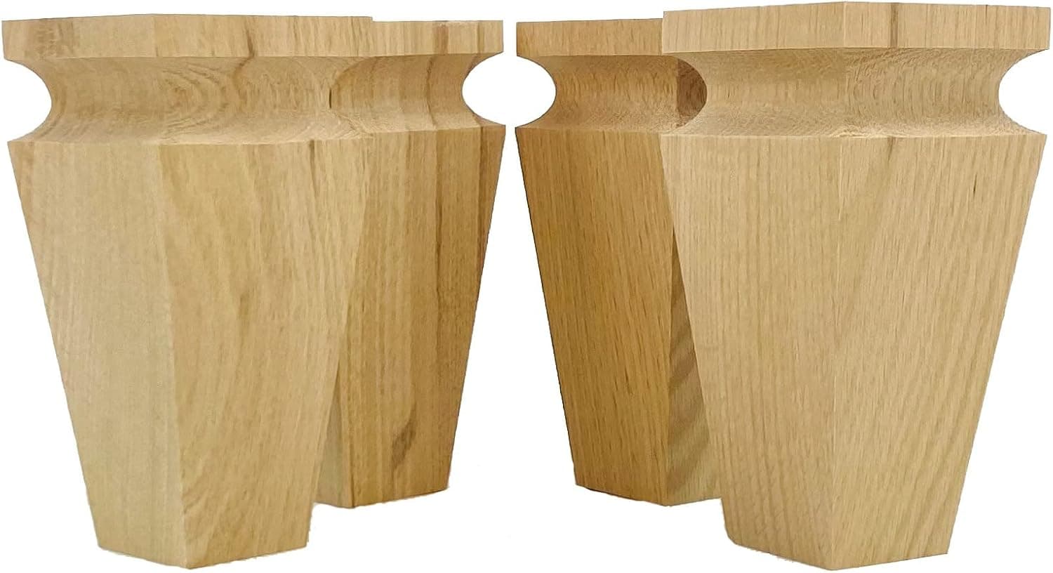 Highland Manor Wood Products Square Cascadia Bun Foot 5 3/4" Tall x 2 13/16" Wide (Set of 4) (Oak)