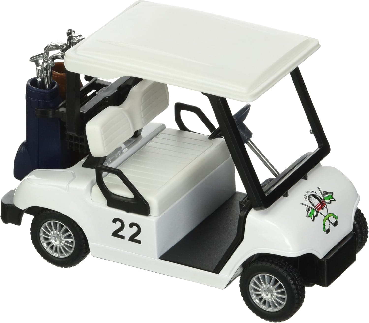 KiNSFUN Golf Cart 4½" Die Cast Metal Model Pullback Action Toy
