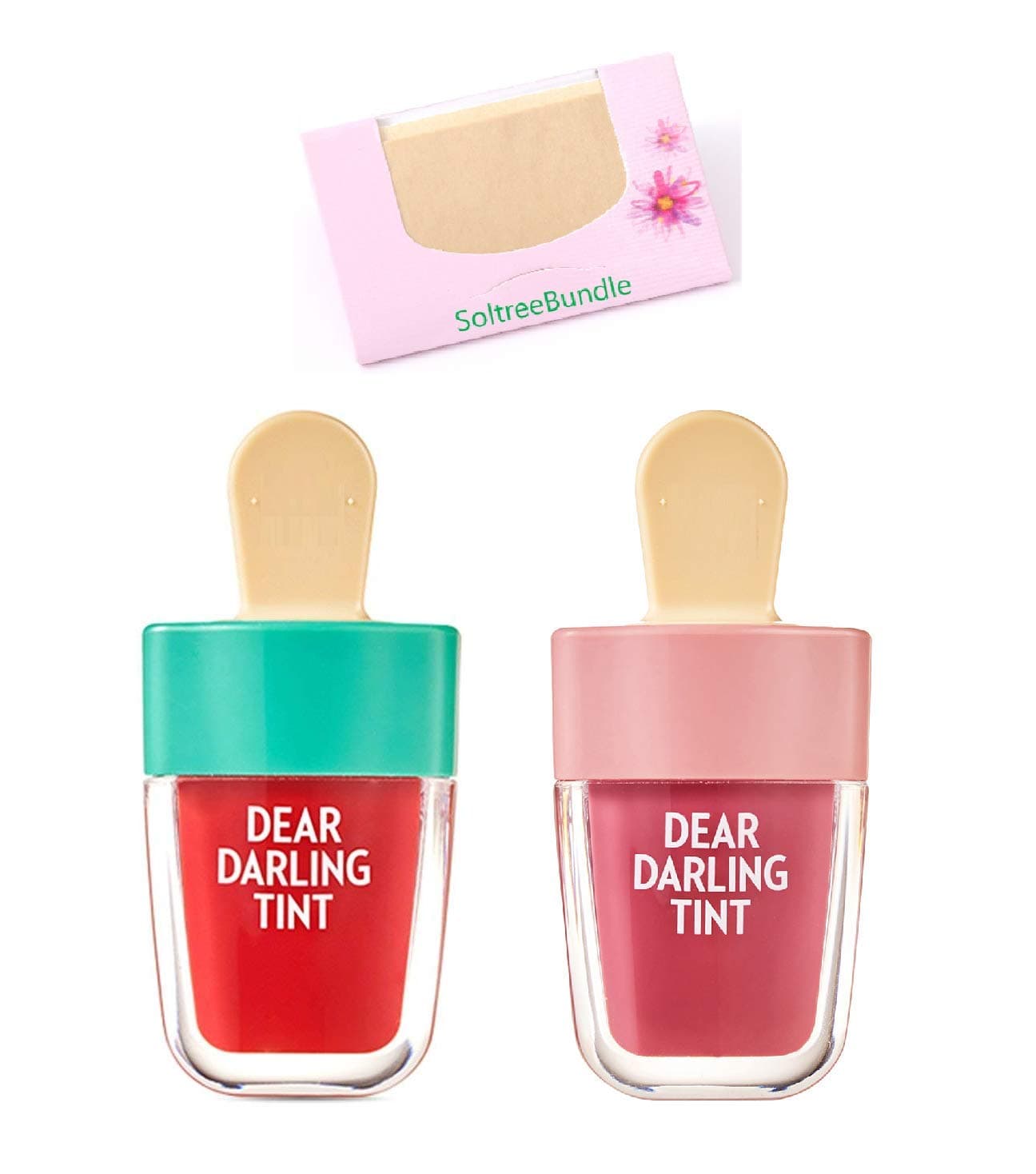 SoltreeBundle Dear Darling Water Tint 4.5g 2 Color Set Natural Hemp Paper 50pcs