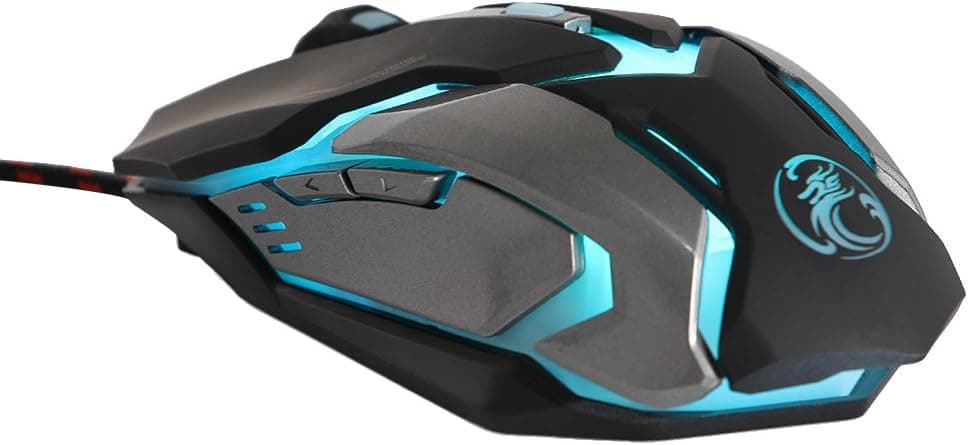 YuanKanJu airtana Gaming Maus schnurgebunden 4 Farbe, 4000 DPI 6 Tasten ergonomische Spiel Maus für PC