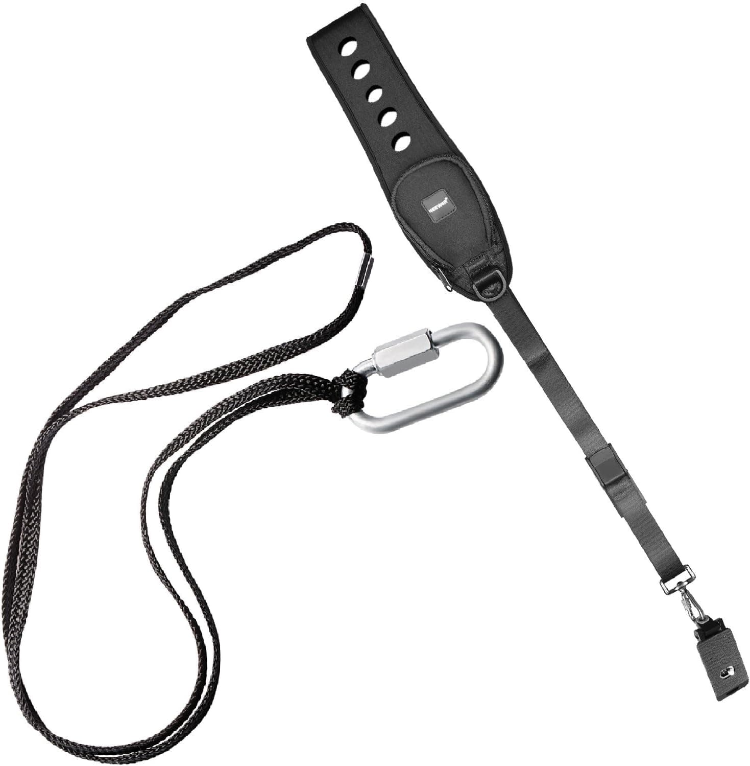 Neewer Camera Shoulder Strap Adjustable 62inches / 158centimeters and Safety Tether with Quick Mounting Clip for Sony Nikon Canon Olympus Pentax Panasonic Fujifilm DSLR Cameras
