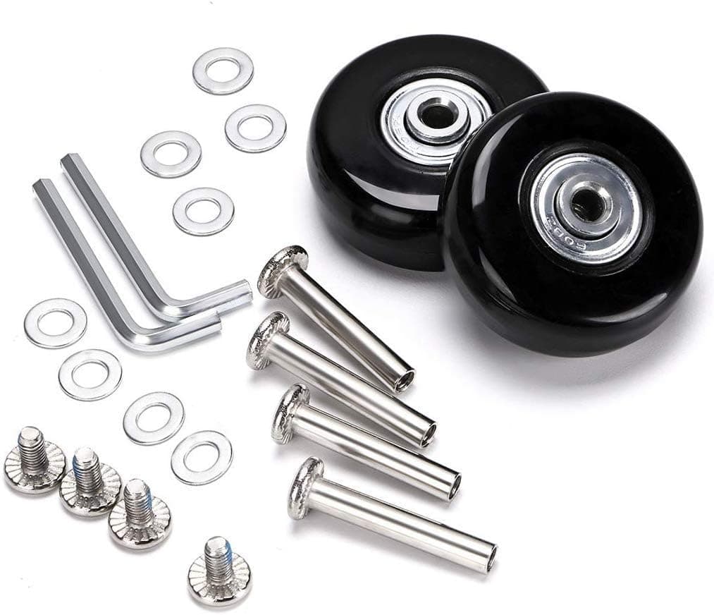 F-ber Suitcase Luggage Wheels Replacement Kit OD40/45/50/54/60/64mm Wheels ABEC 608zz Skate Inline Outdoor Skate Replacement Wheels Multiple Sizes, Set of (2) Wheels