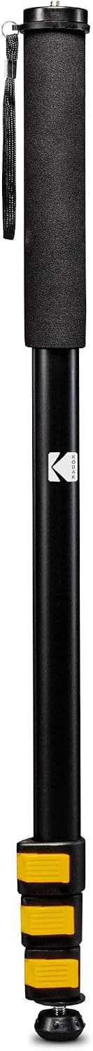 KODAK PhotoGear 72” Portable Monopod | 21”-72” Lightweight Aluminum Monopod | 4-Section Flip Lock Adjustment, Smartphone Adapter, Rubber Foot with Retractable Spike, Wrist Strap & Bonus E-Guide & Case