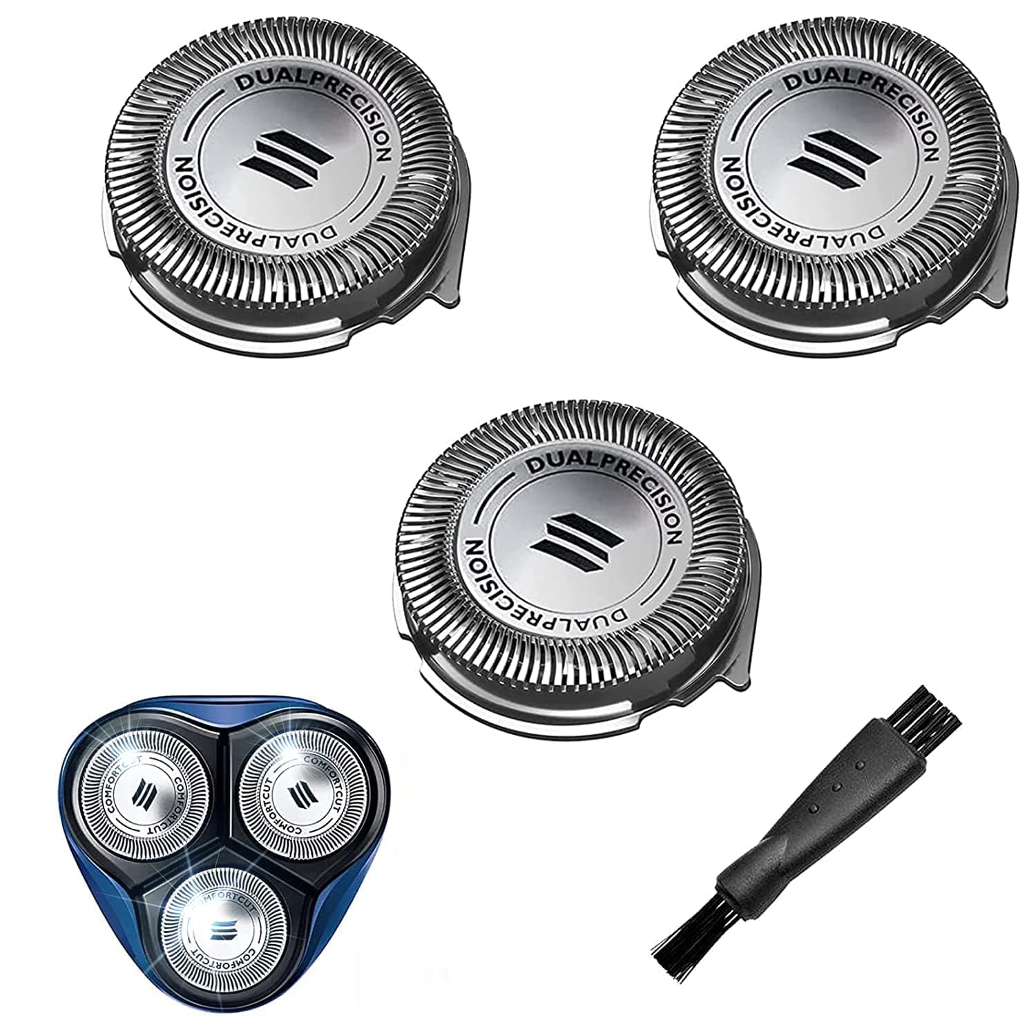 SH30 Replacement Heads for Philips Norelco men's Electric Razor Series 3000,2000,1000 Shaver and S738 Click and Style,OEM Durable Sharp ComfortCut Shaving Replacement Heads Blade SH30/52