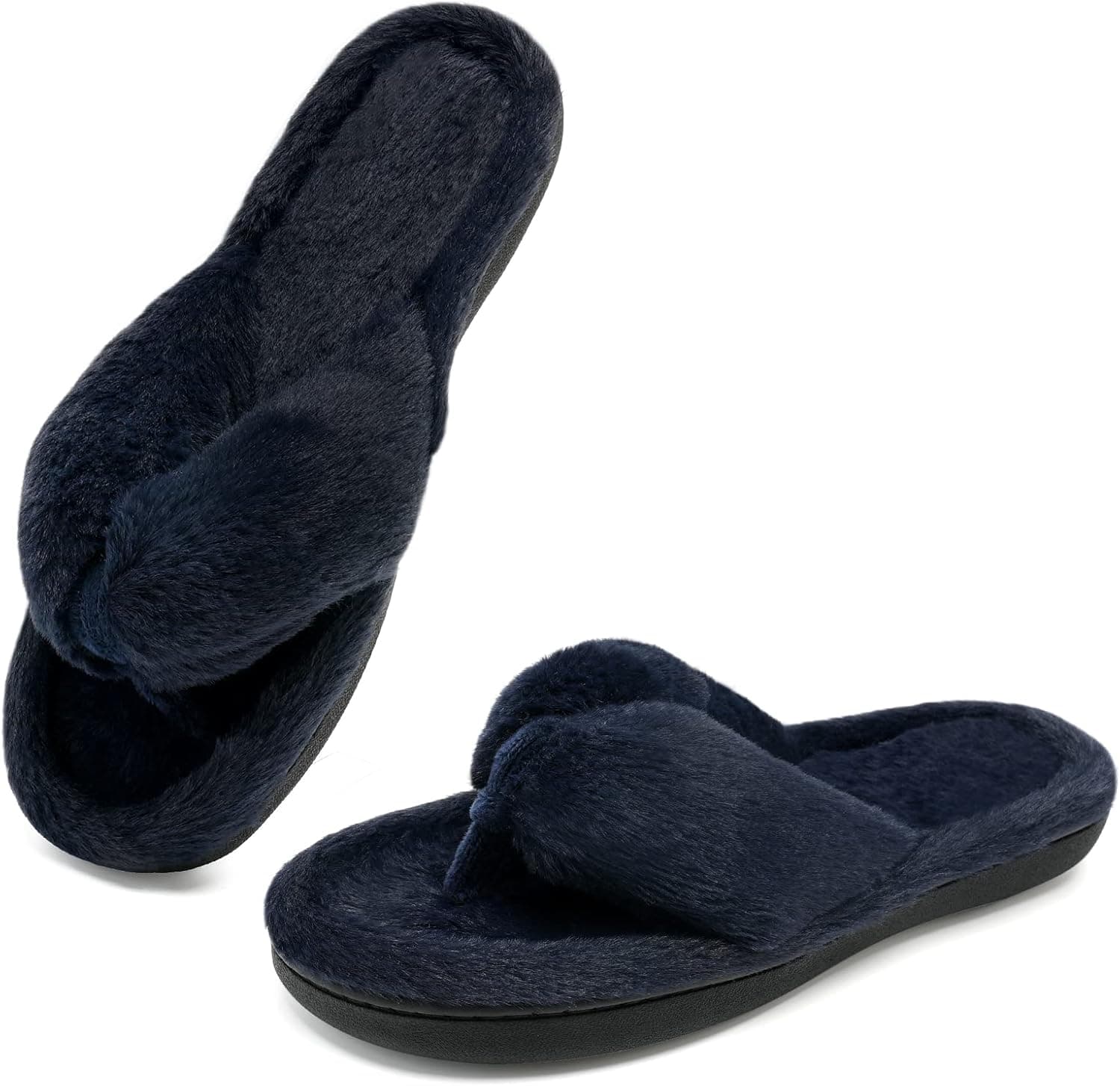 Docosy Women's Cross Band Slippers Furry Teddy Fleece Open Toe Slides Cozy Memory Foam House Shoes for Indoor Outdoor