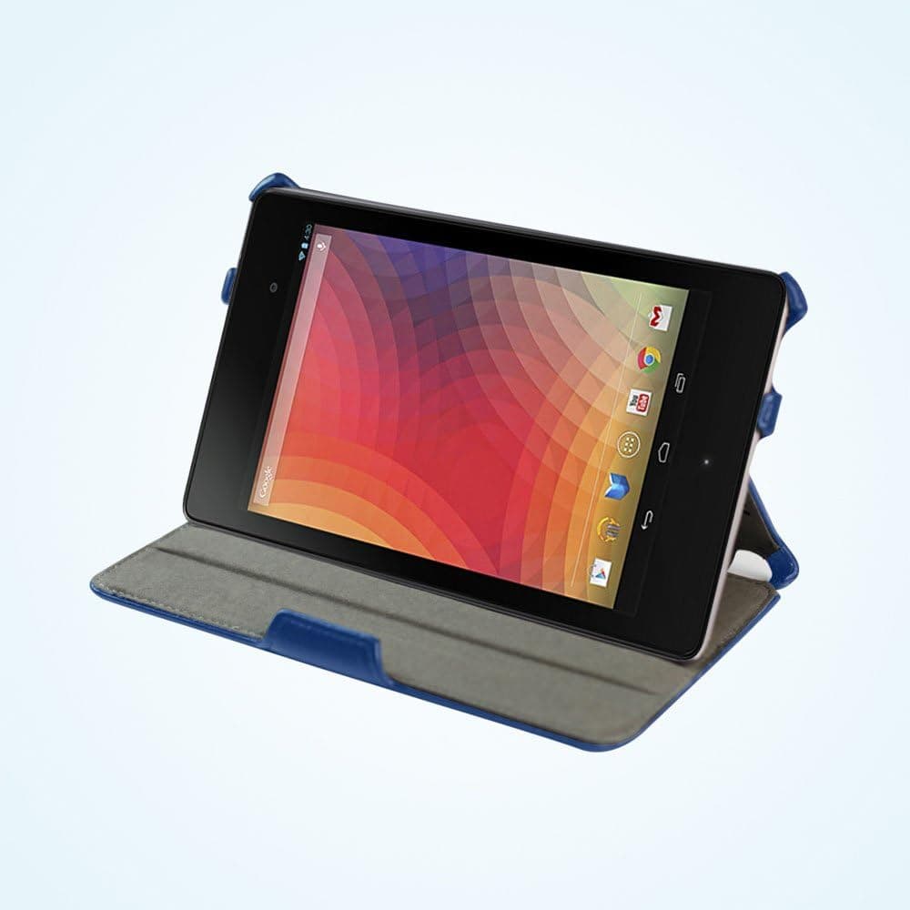 AceAbove Google The New Nexus 7 FHD 2nd Gen Case 2 - Slim Folio Case / Cover with Built-in Stand for Google Nexus 2 7.0 inch 2013 Generation Android 4.3 Table (Three Year Warranty) (Navy Blue) – Support Auto Wake / Sleep Feature