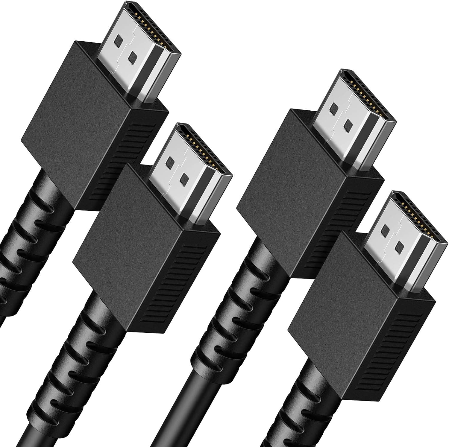 2 Pack High-Speed HDMI Cables-6ft-Black,Highwings HDMI Cord Compatible HDR,Video UHD 2160p,HD 1080p, Ethernet, 3D,Projector Game Monitor ect