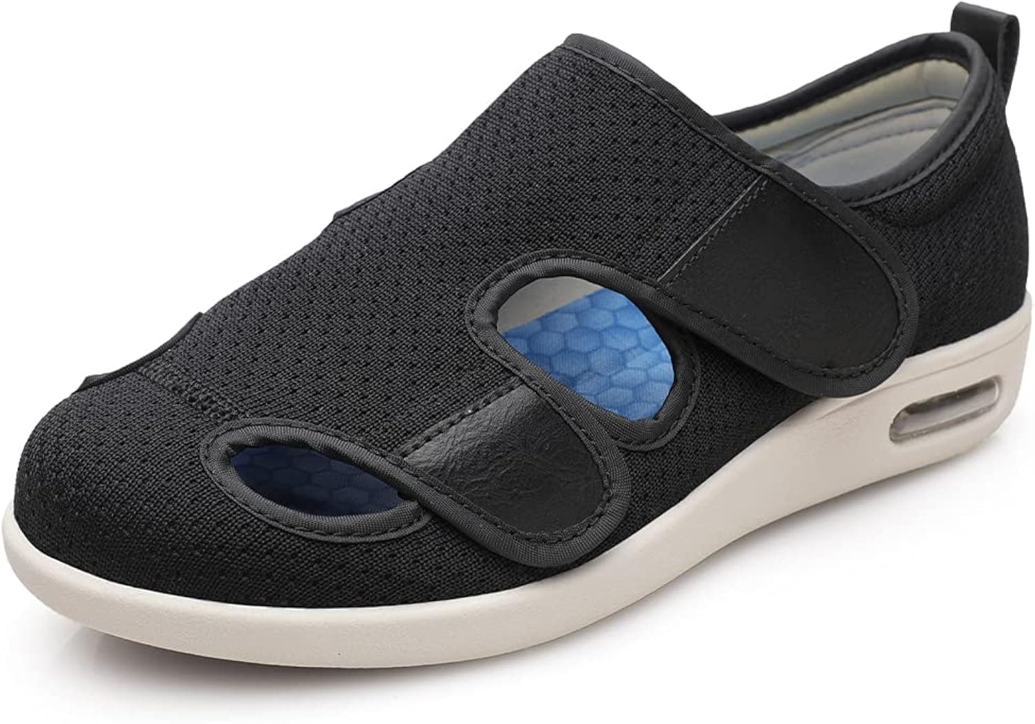 ZUMEIJIA Women's Diabetic Shoes for Women Casual Adjustable Walking Shoes Wide Shoes for Elderly Swollen Feet Non-Slip Air Cushion Bottom Fattening and Widening