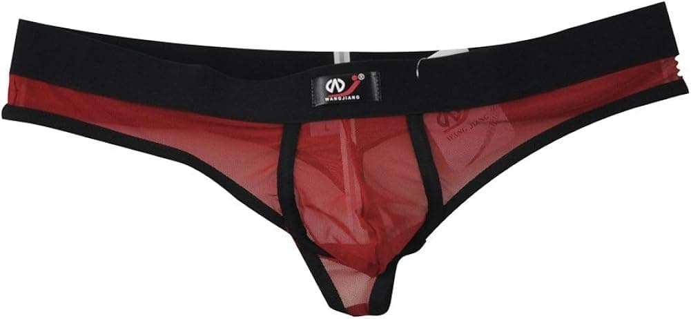 Zacoo Men Sheer Mesh Brief Size S Color Red