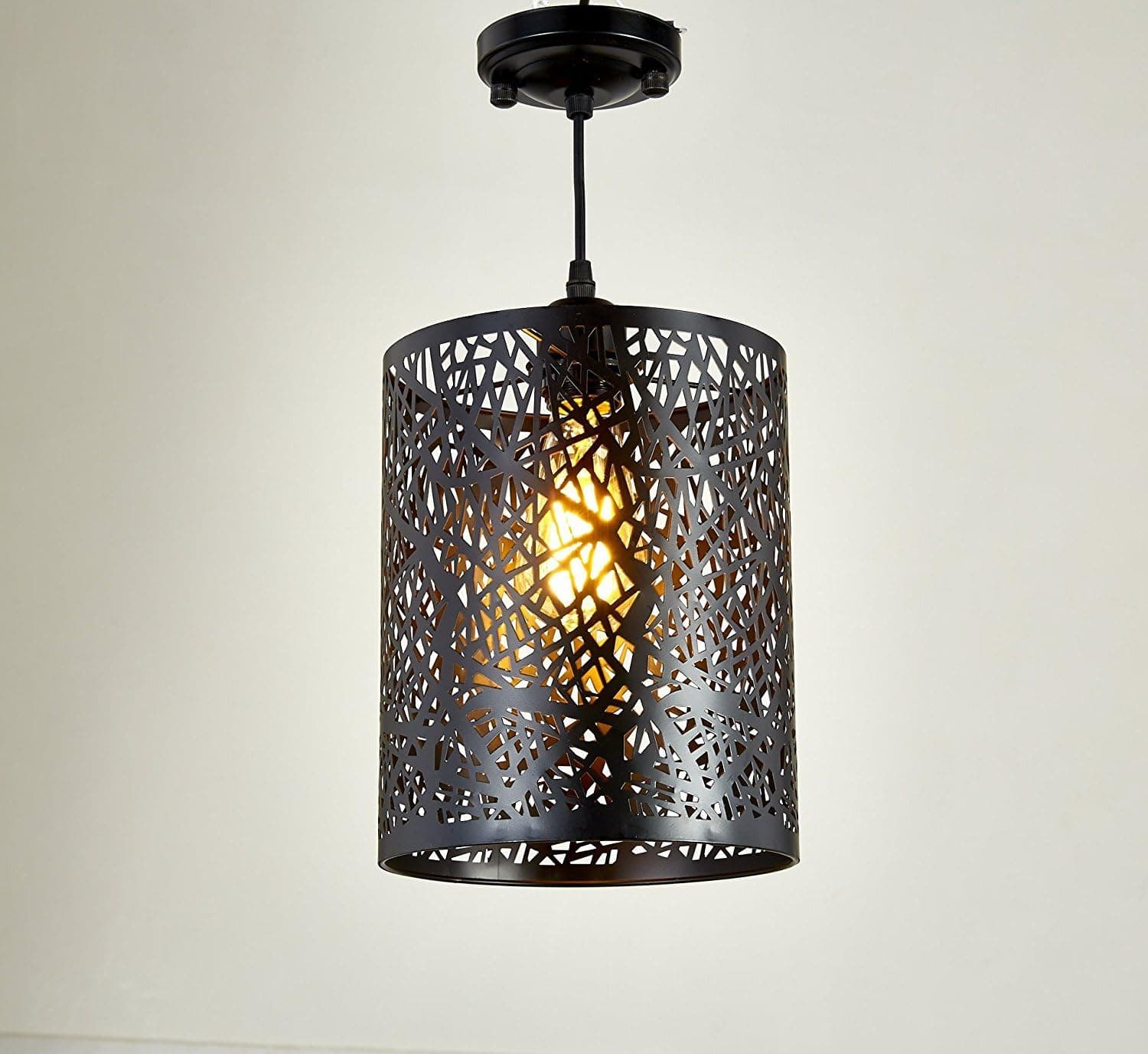 MonaLisa Gallery Modern Classic Black Chandeliers Ceiling Pendant Light Fixture SML-213-1B W8xH12
